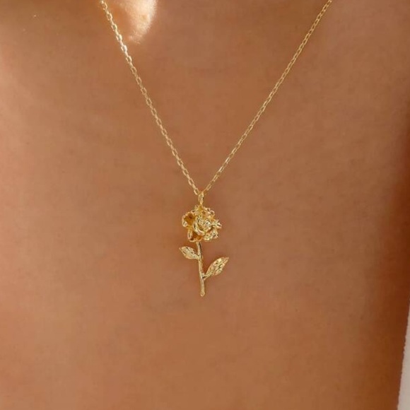 2/$10 NEW! Flower Pendant Necklace Boho Cute Sequin Dainty Summer Gold Charm - Picture 3 of 6